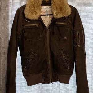 Abercrombie and Fitch corduroy bomber jacket